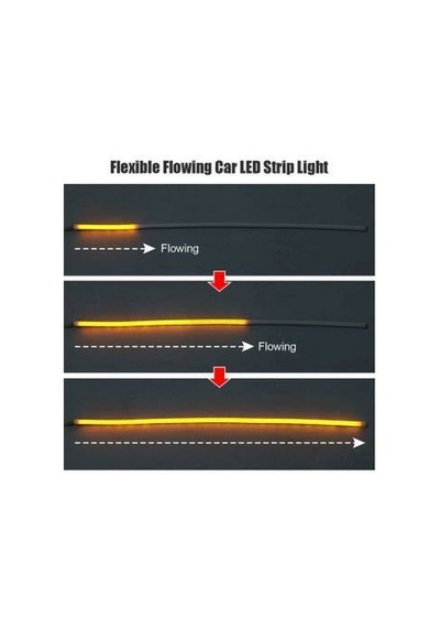 Kayar Led Sinyalli Sarı Far İçi Kristal Led 2 Renk