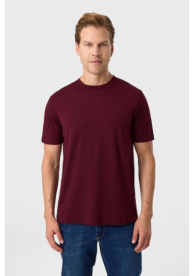 Back And Bond Regular Fit Bordo Bisiklet Yaka Tişört