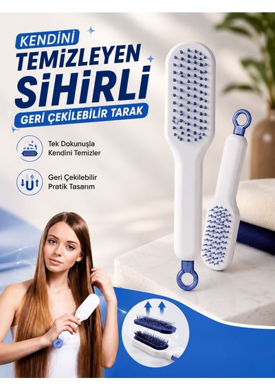 Kendini Temizleyen Tarak Fırça Geri Çekilebilir Evcil Hayvana Uygun Sıkı Dişli Çok Renkli 64110456