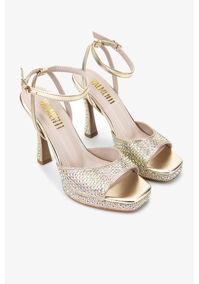 Valmenti Kadın Suni Deri Sarı Night Shoes Ayakkabı 921 655 Bn Ayk Y26 Gold Taslı Altın