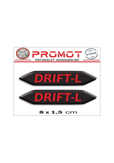 Damla Logo Drift L Kabartmalı 2'li Sticker 001 Nötr