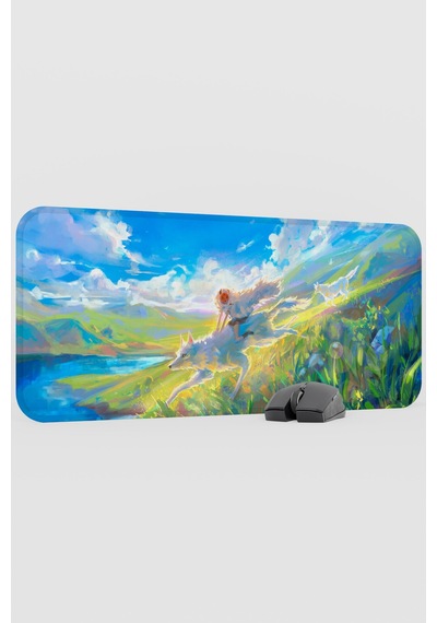 Mononoke Hime Anime V3 - 70x30 Xl Gaming Kauçuk Kaymaz Taban Mouse Pad Fare Altlığı