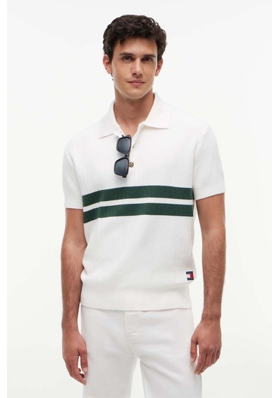 Tommy Jeans Erkek Kazak Dm0dm23018 Beyaz