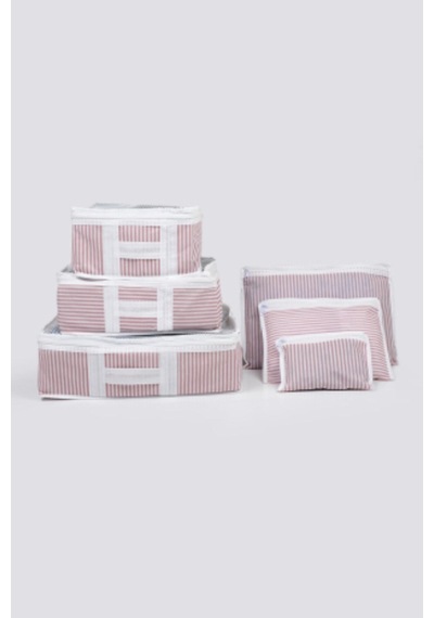 Esti 6'lı Valiz Düzenleyici Set Pembe