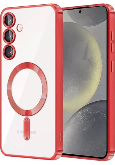 Newface Samsung Galaxy S24 Kılıf Kross Magneticsafe Kapak - Kırmızı