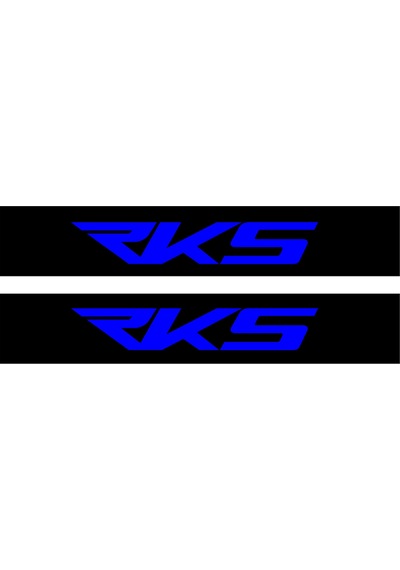 Rks Motorcu Boru Sticker Set Mavi