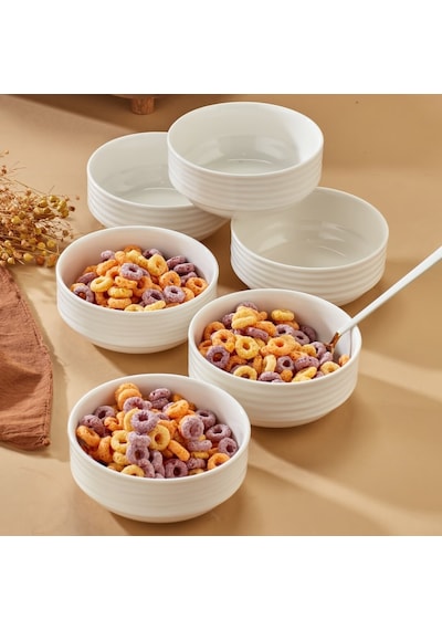 Cooker Ckr-4099 6'lı Emboss Kabartmalı Joker Porselen Yuvarlak Kase 12 Cm- 12'li Paket