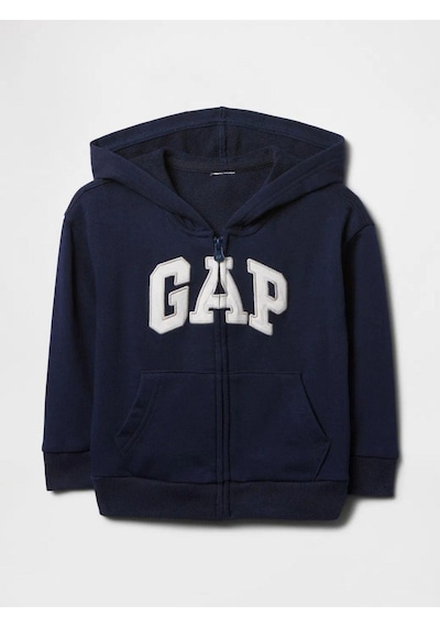 Erkek Bebek Gap Logo Relaxed Fermuarlı Sweatshirt Lacivert-6033 Lacivert