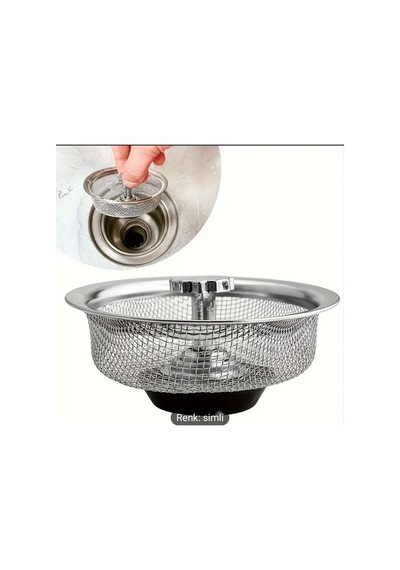 1 Adet Paslanmaz Çelik Lavabo Süzgeci ,sepeti Tıpa İle Mutfak Gider Yakalayıcı Çelik Diğer