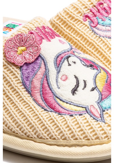 Twigy Unicorn Çocuk Ev Terliği Bej 30/35