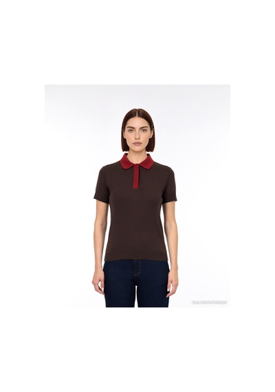 Yargıcı Regular Polo Yaka Kısa Kol Kazak 26kktr2134x 003 Kahverengi