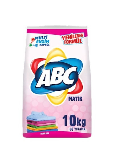 ABC Matik Toz Çamaşır Deterjanı Renkliler İçin 66 Yıkama 10 KG ABC Matik Toz Çamaşır Deterjanı Renkliler İçin 66 Yıkama 10 KG
