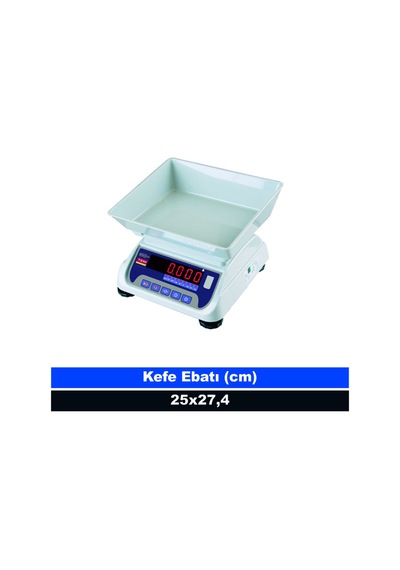 Tem Eko 3 Kg 0,5 Gr Tartım Terazisi Onaylı Led 25x27,4 Cm Kefe
