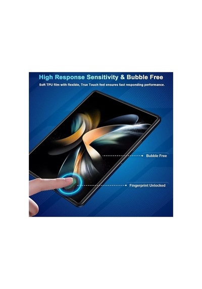 Samsung Galaxy Z Fold 3 Uyumlu Ön Arka 2in1 Ekran Ve Kasa Koruyucu Film Clearcrystal Şeffaf Fullbody Resimde Görünen