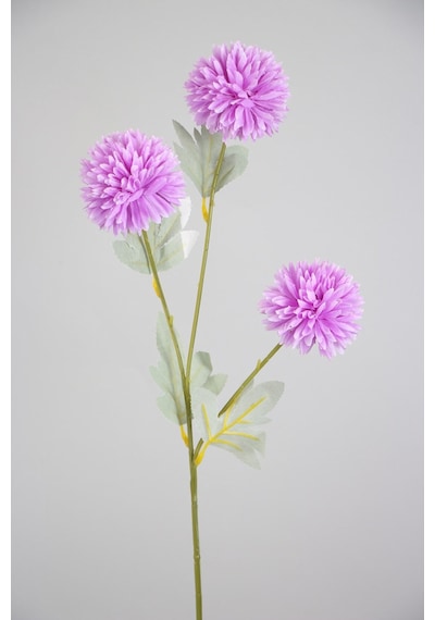Yapay Çiçek 3lü Top Karanfil Dalı 62 Cm Mor Mor
