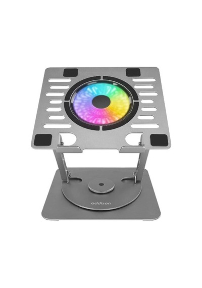 Addison Ad-rc35 360 Derece Dönebilen Fanlı Rgb Işıklı Metal Laptop Stand Kdo