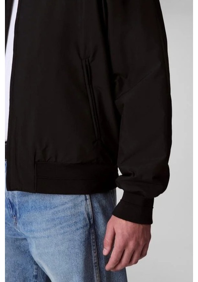 Calvin Klein Erkek Tam Kalıp Kolej Yaka Bomber Ceket - Siyah Black