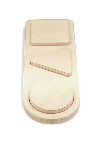 Ahşap 3'lü Puzzle Geometrik Yapboz