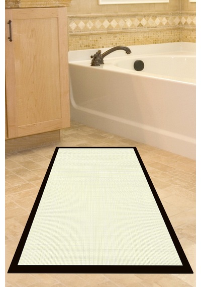 Kaymaz Taban Djt Banyo Mutfak Salon Halı Trend Dokuma Desen E5007 Açık Sarı Bej