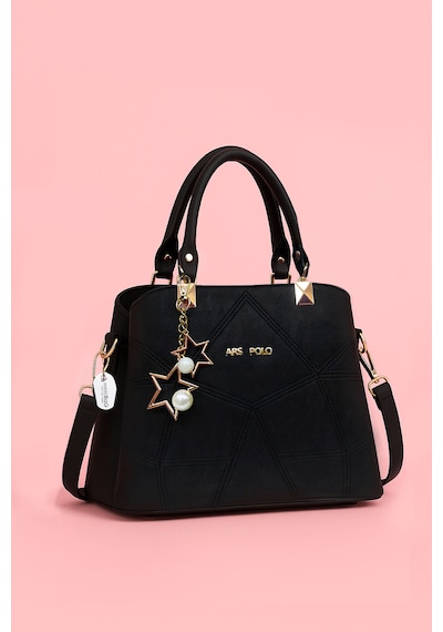 Westbag Kadın Butterfly El Ve Omuz Çantası Kol Çantası Charm Detaylı Siyah