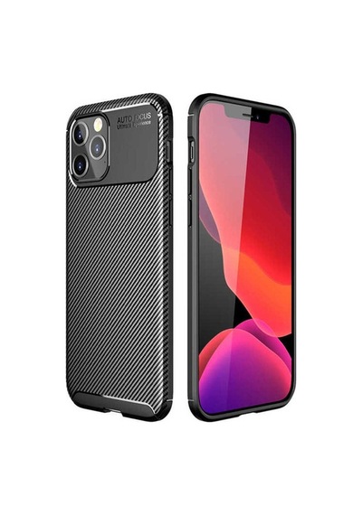 Apple Uyumlu iPhone 12 Pro Max Kılıf Zore Negro Silikon Kapak Siyah