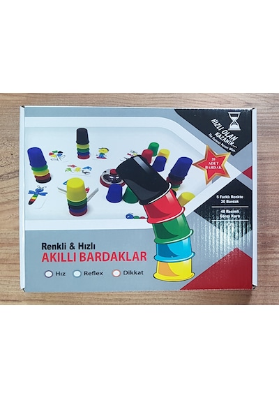 Hızlı Süper Bardaklar Pratik Akıllı Bardaklar Eğitici Zeka Oyunu
