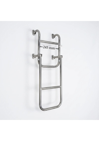 Sealux Katlanabilir Paslanmaz Tekne Merdiveni 2+2 Basamaklı En: 24.5 Cm Boy: 85 Cm