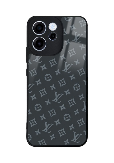 Oppo Reno 15f Gray Lv Tasarımlı Glossy Telefon Kılıfı Gri