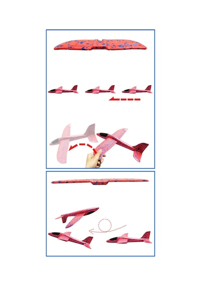 Epp Silikonlu Köpük Uçak Glider Planör Çocuk Eğitici Model Oyunca