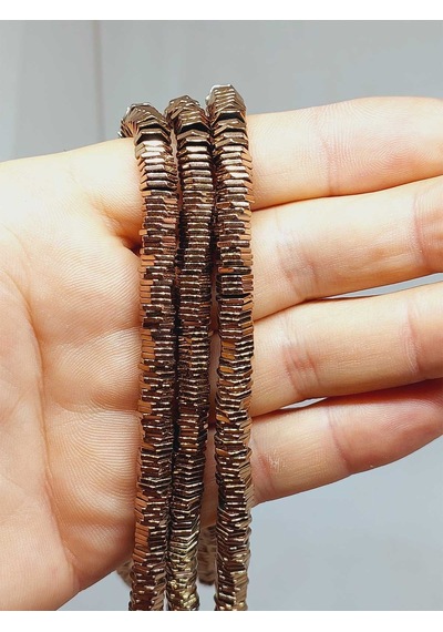 Hematit Taşı Altıgen Dizi 1 6mm 54358 Çok REnkli