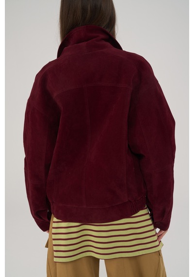 Mai Collection Bandera Bordo Unisex Bomber Ceket