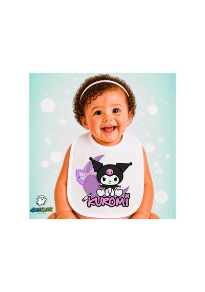 Kuromi Keten Bebek Mama Önlüğü Yumuşak - Emici - Yıkanabilir - Özel Tasarım P119 Çok Renkli