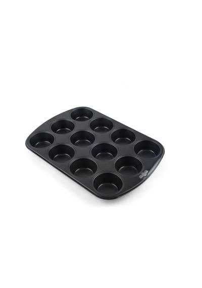 Kaiserr 12'li Muffin Kalıbı - Siyah - 38x27 Cm Renkli