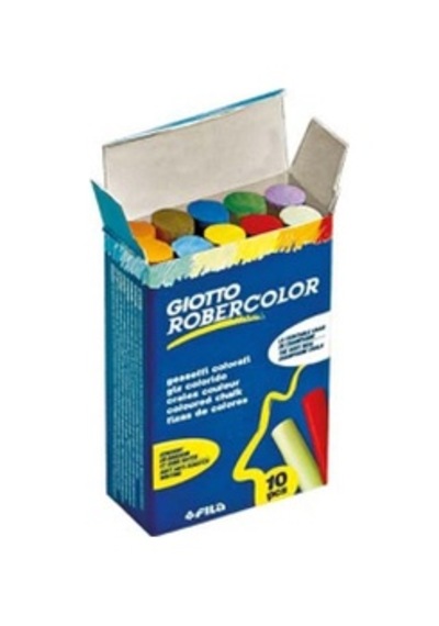 Robercolor Tebeşir Yuvarlak Tozsuz 10 LU Renkli Karışık