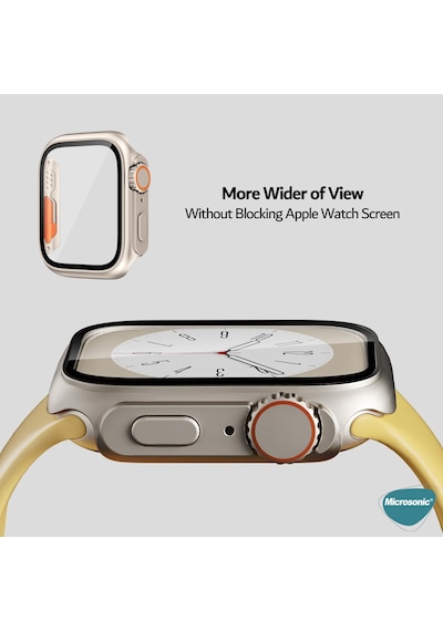 Microsonic Apple Uyumlu Watch SE 44mm Kılıf Ultra Dönüştürücü Ekran Koruyucu Kasa