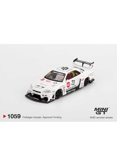 Mini Gt 1:64 Nissan Lb-er34 Super Silhouette Athlete/collet Diecast Model Araba Beyaz