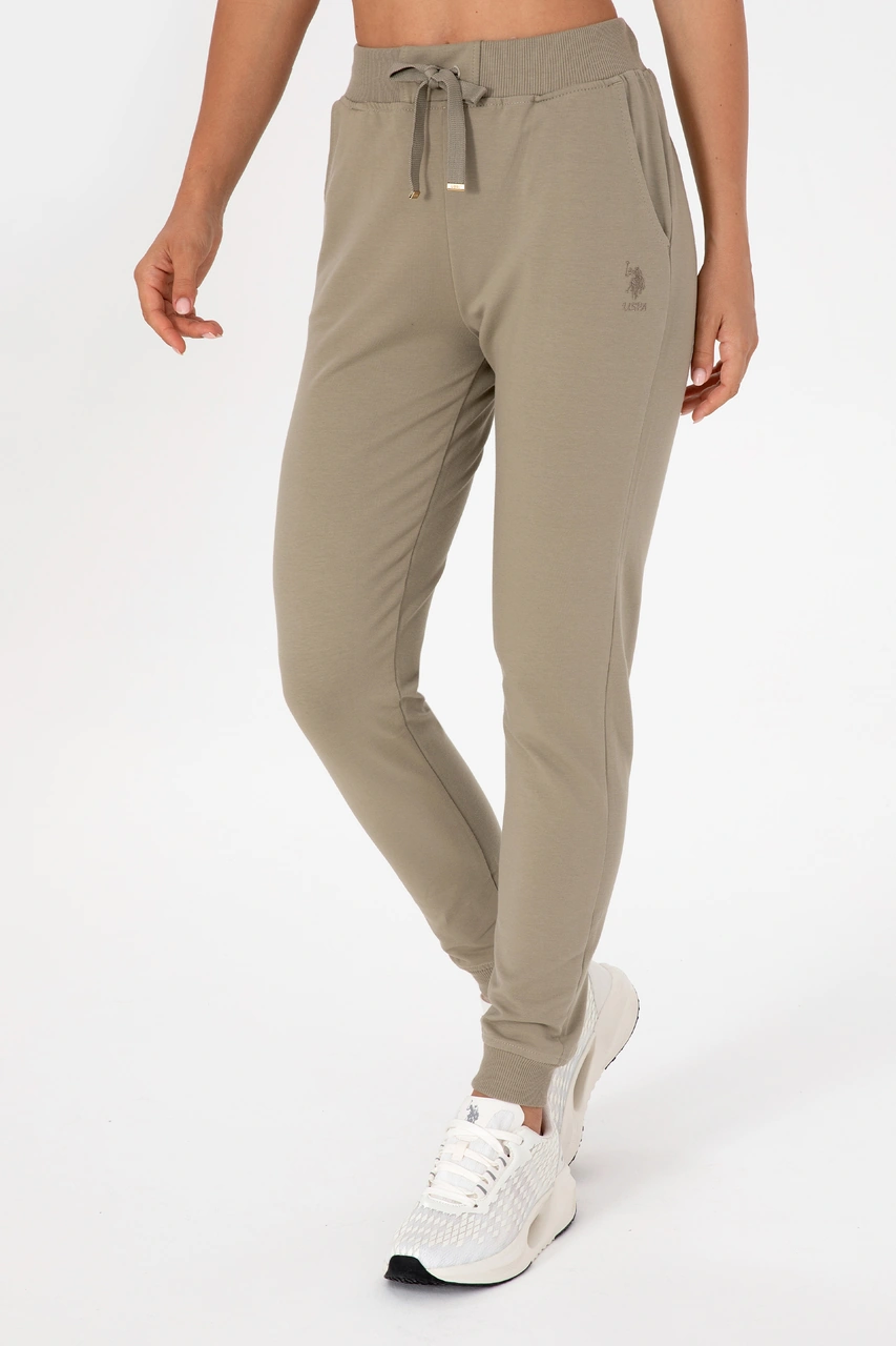 U.S. Polo Assn. Kadın Açık Haki Jogger Eşofman Altı 50313584-VR183