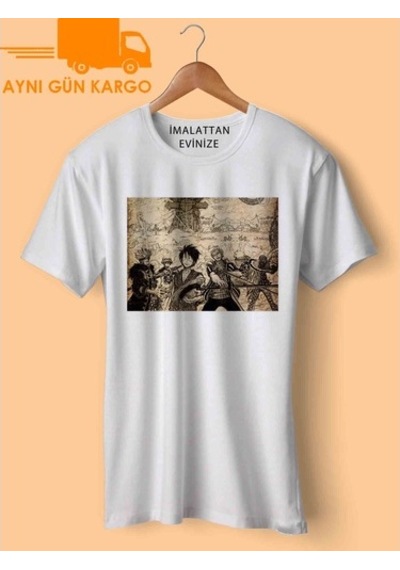One Piece Savaş Baskılı Tişört Tshirt Ücretsiz Kargo
