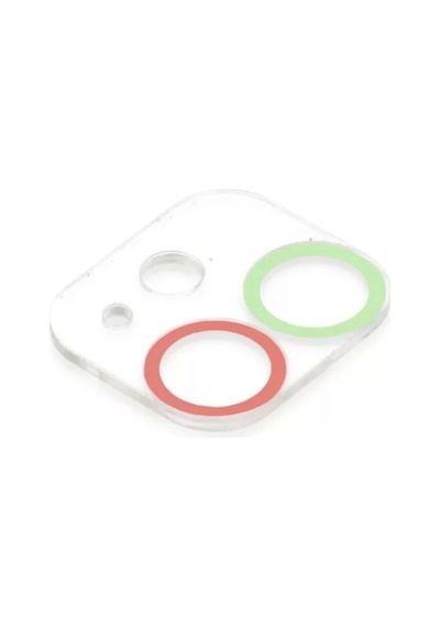 Apple İphone 11 Renkli Kamera Lens Koruma Cam - Yeşil-pembe