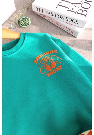 Babymod Erkek Çocuk Sweatshirt Turuncu Dama Desenli Pantolon İkili 3 İplik Altüst Takım Yeşil Babymod Erkek Çocuk Sweatshirt Turuncu Dama Desenli Pantolon İkili 3 İplik Altüst Takım Yeşil