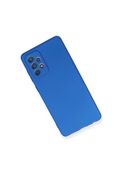 Newface Samsung Uyumlu Galaxy A72 Kılıf First Silikon - Mavi Resimdeki