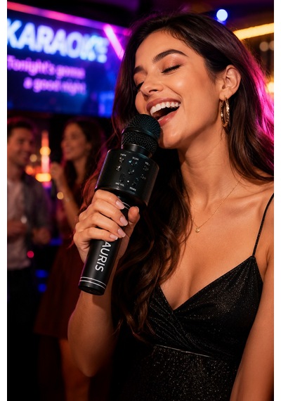 Bluetooth Karaoke Mikrofon Kablosuz Hoparlörlü Mikrofon Usb Şarjlı Telefon Uyumlu
