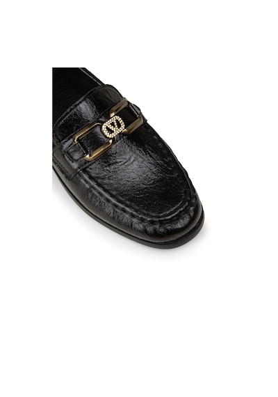 Deery Kadın Siyah Toka Detaylı Loafer Ayakkabı - K0040zsyhc01