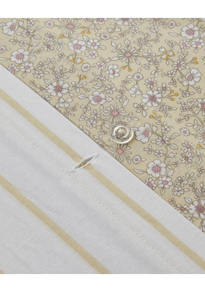 English Home Petty Chic Kolay Ütülenir Çift Kişilik Nevresim Seti 200x220 Cm Açık Sarı Açık Sarı