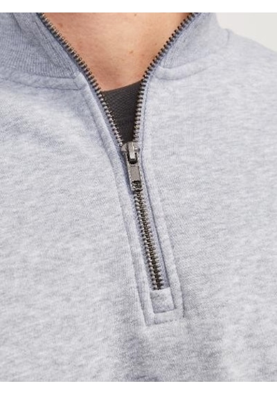 Jack & Jones Jjebradley Sweat Half Zıp L. Grey 12250747 Gri
