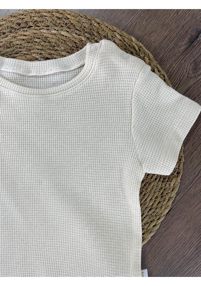 Bebicix Waffle Desenli Şapkalı Takım Yesil