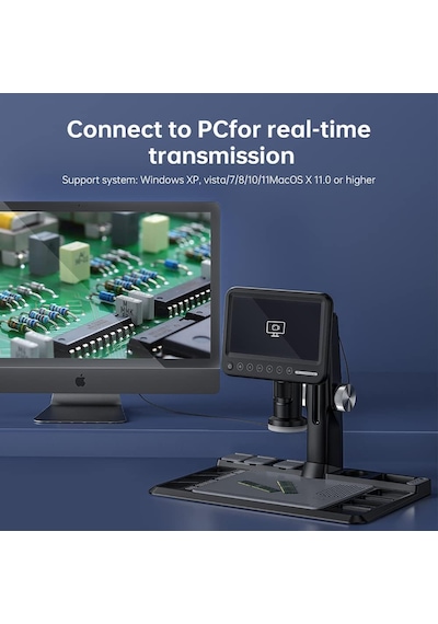 Dijital Mikroskop Elektronik Onarım Mbl-318a 12mp 1600x 7 İnç Ips Ekran Dokunmatik Tuşlu