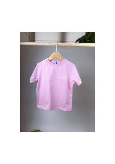 Poala Kids Summer Club Unisex Pembe Tshirt