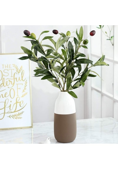 Yapay Zeytin Dalı 45cm 4 Meyveli Yapay Çiçek