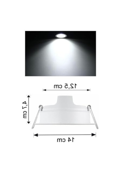 Gömme Led Spot Işık - 13w 6500k Beyaz Işık Abanoz